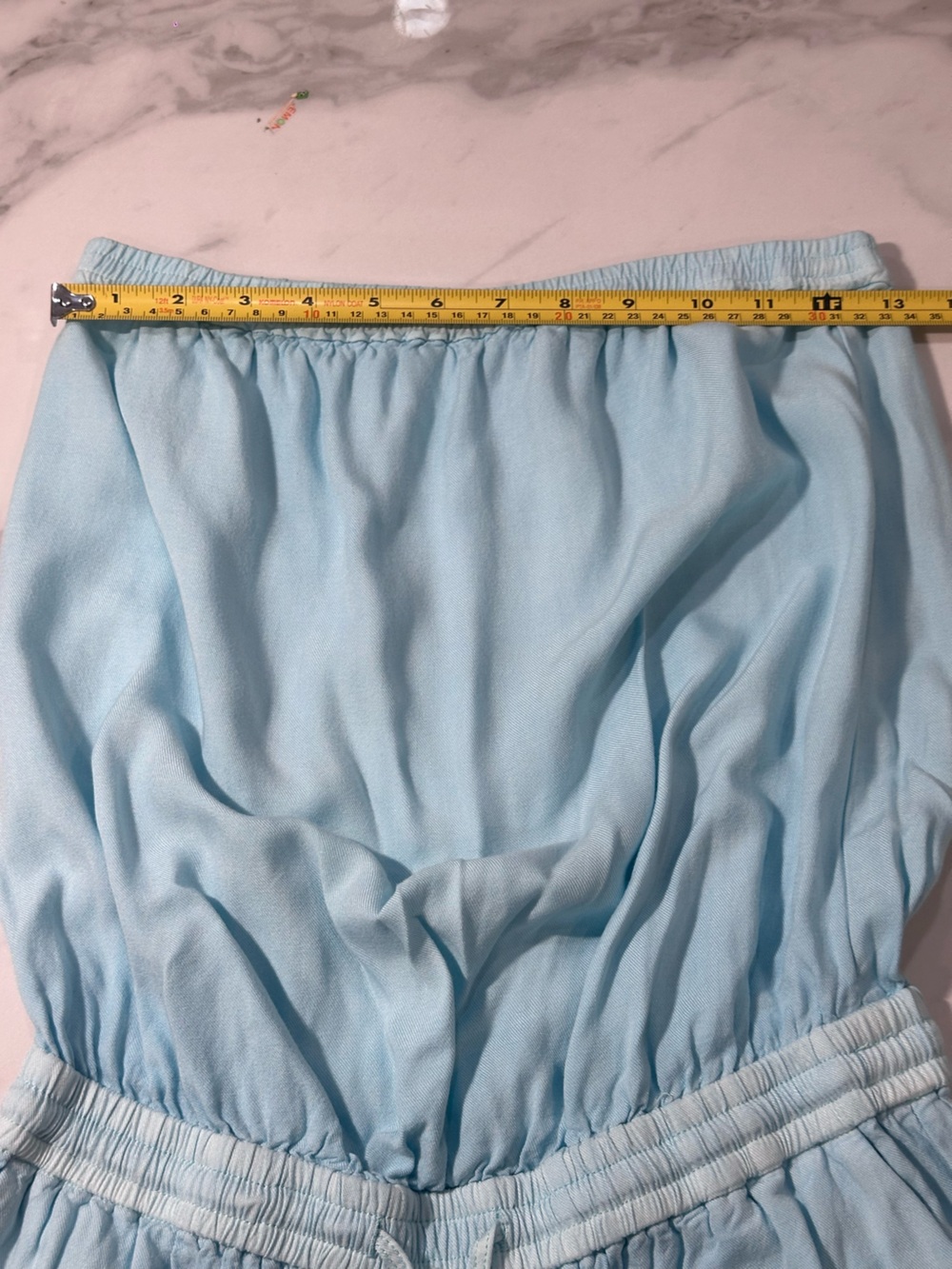 TALULA ARITZIA Light Baby Blue Tube Top Strapless Romper Shorts Soft Size XS - Picture 6 of 9